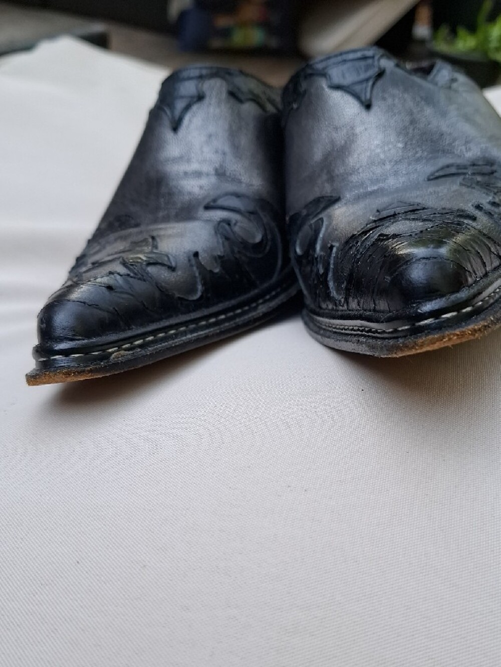 Donald J Pliner Black/Silver Leather Heeled Mules Sz 10 - Picture 11 of 13